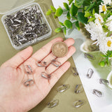 70Pcs 304 Stainless Steel Clip-on Earring Findings, Stainless Steel Color, 16x7.5x10mm