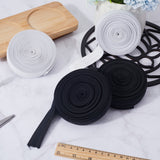 Flat Polyester Non-Slipped Elastic Cord, Silicone Gripper Elastic Band, Clothes Accessories, Black, 20mm