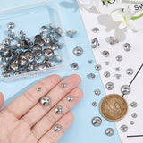 120Pcs 6 Size 304 Stainless Steel Bead Cap Pendant Bails, for Globe Glass Bubble Cover Pendants, Stainless Steel Color, 4~10mm, Hole: 1.5~1.8mm, 20Pcs/size