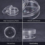 Plastic Bead Containers, Column, Clear, 5x2cm, Capacity: 20ml, Carton: 20x15x10cm