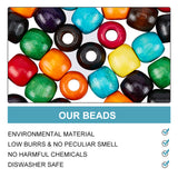 Natural Wood Beads, Dyed, Large Hole Beads, Column, Mixed Color, 16.5x16.5mm, Hole: 6mm, 10colors, 20pcs/color, 200pcs/bag