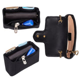 Felt Purse Organizer Insert, Handbag Crossbody Bag Organiser Accessories with Zipper, Rectangle, Black, 53x127x78mm