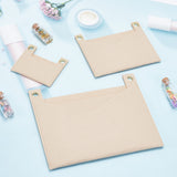 3Pcs 3 Style Felt Bags Organizer Insert, Mini Envelope Handbag Shaper Premium Felt, with Iron Grommets, Blanched Almond, 9~22x8~18.3x0.5~0.55cm, Hole: 10mm, 1pc/style