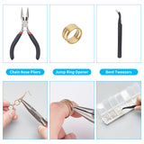 DIY Earring Finding Kits, include Iron Jump Rings & Bead Caps & Pins & Chain Extender, Brass Earring Hooks & Assistant Tool, Plastic Ear Nuts, Carbon Steel Needle Nose Pliers, Stainless Steel Tweezers, Mixed Color