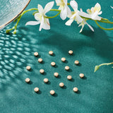 Brass Beads, Long-Lasting Plated, Flat Round, Real 18K Gold Plated, 5x3mm, Hole: 1mm, 20pcs/set