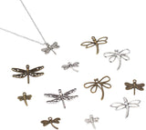 Tibetan Style Pendants, Cadmium Free & Nickel Free & Lead Free, Dragonfly, Antique Bronze & Antique Silver, 48pcs/box