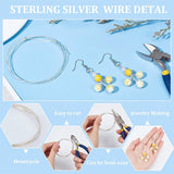 1.5M Sterling Silver Wire, Round, Silver, 20 Gauge, 0.8x0.3mm