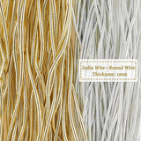 40G 2 Color Indian Wire, Copper Wire for Jewelry Making, Matte, Round, Matte Silver Color, 1x1mm, 20g/color