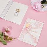 Paper Wedding Vows Card, with Plastic Keys, Pink, 199x139x1mm