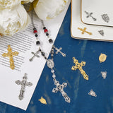 Religion Theme Jewelry Making Finding Kits, Including Alloy Oval Chandelier Component Link & Cross Pendants, Mixed Color, 40Pcs/style