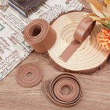 2M Flat Leather Cord, for Jewelry Making, Camel, 6x2mm, about 2.19 Yards(2m)/pc