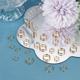 150Pcs 3 Styles 304 Stainless Steel Split Rings, Double Loops Jump Rings, Golden, 8~12x1.3~2mm, Inner Diameter: 6.5~10mm, 50pcs/style