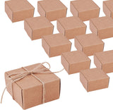 Kraft Paper Box, Square, BurlyWood, 6.2x6.2x3.5cm