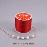 Round Waxed Polyester Cords, Twisted Cords, Dark Red, 0.5mm, about 106m/roll