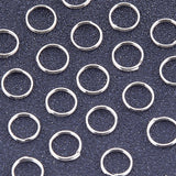 20Pcs 925 Sterling Silver Split Jump Rings, Double Loop Jump Rings, Ring, Silver, 8x1.5mm, Hole: 7mm