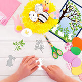 2Pcs 2 Styles Spring Theme Carbon Steel Cutting Dies Stencils, for DIY Scrapbooking, Photo Album, Decorative Embossing Paper Card, Stainless Steel Color, Rabbit & Tree, Mixed Patterns, 5.3~13.3x11~11.1x0.08cm, 1pc/style