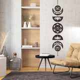Moon Phase Wood Hanging Wall Decorations, with Cotton Thread Tassels, for Home Wall Decorations, 790mm