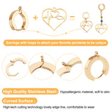 12Pcs 2 Colors 201 Stainless Steel Huggie Hoop Earrings Findings, with 316 Surgical Stainless Steel Earring Pins, Ring, Golden & Stainless Steel Color, 15.5x14x3mm, Hole: 1.6mm, Pin: 1mm, 6pcs/color