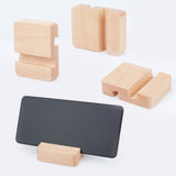 Beech Wood Mobile Phone Holders, Cell Phone Stand Holder, Universal Portable Tablets Holder, BurlyWood, 8x6x2cm
