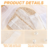 2 Pairs 2 Styles Nylon Tulle Long Sleeve, for Wedding Bride Supplies, White, 455~880x115~120x0.1~0.6mm, 1 pair/style