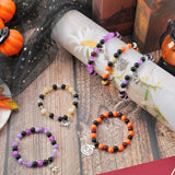 Halloween Bracelet Making Kit, Including Glass Imitation Jade & Acrylic Pearl Beads, Witch & Skeleton & Spider Alloy Pendants, Mixed Color, 182Pcs/box