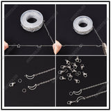 DIY Chain Necklaces Making Kits, Including 304 Stainless Steel Cable Chains & Lobster Claw Clasps & Open Jump Rings, Stainless Steel Color