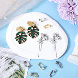 20Pcs 2 Styles 304 Stainless Steel Clip-on Earring Converters Findings, Golden & Stainless Steel Color, 19~21x7~10x3.5~10mm, Hole: 0.7mm, 10Pcs/style