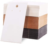 Paper Display Cards, Used For Earrings, Rectangle, Mixed Color, 90x50x0.1mm, Hole: 1~5mm, 150pcs/set