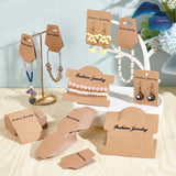 200Pcs 3 Styles Cardboard JewelryDisplay Cards, for Earring, Necklace, Bracelet Display, with Word Fashion Jewelry, Camel, 70~124x46~96x0.3~0.5mm