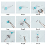 DIY Trinity Knot Earring Making Kit, Including Rhombus & Heart & Star & Leaf Alloy Pendants & Links, Synthetic Beads, Brass Earring Hooks, Antique Silver, 172Pcs/box