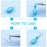 DIY Imitation Gemstone Style Earring Making Kits, include Acrylic & Synthetical Turquoise & Alloy Beads, Brass Earring Hooks, Antique Silver & Platinum