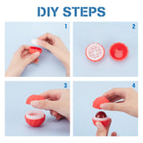 8 Sets 8 Colors Plastic Empty Lip Balm Sphere Containers, Cosmetic Packaging Lip Balm Ball, Mixed Color, 4.2cm, Inner Diameter: 2.8cm, Capacity: 7g(0.23 fl. oz), 4pcs/set, 1set/color