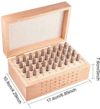 Iron Seal Stamps, Including Letter A~Z, Number 0~8 and Ampersand, Black, 60x6mm, Letter & Number: 5mm, 36pcs/box