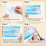 A5 PET Protective Film, Plastic Lamination Sheet, for Photo Frame, Rectangle, White, 214x148x0.3mm, 100 sheets/bag