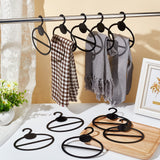 Plastic Scarf Display Hangers, Closet Organizers for Scarves, Shawl, Tie, Belts, Oval, 136x136x1.5~2mm