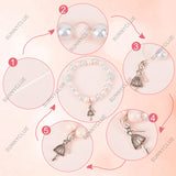 Diy Ballet Themed Bracelet Making Kit, Including Ballet Shoe & Dancer & Suit Alloy Pendants, Acrylic Round & Polymer Clay Rhinestone Beads, Mixed Color, 138Pcs/box