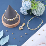 250Pcs 5 Styles 304 Stainless Steel Beads, Round, Golden, 2~6x2~5mm, Hole: 0.8~2.2mm, 50pcs/style