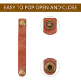 Cattlehide Cable Straps, Management Cable Ties, for USB Cable Headphone Wire, Mixed Color, 90x12x1.5~8.5mm, 4pcs/color, 5 colors, 20pcs/set