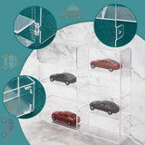 Plastic Bead Containers, 8 Compartments, for Model Car, Rectangle, Clear, 19.5x17x4.4cm, Inner Diameter: 3.1x3.9x4cm