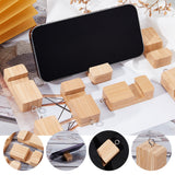 Wood Mobile Phone Holders, Cell Phone Stand Holder, Universal Portable Tablets Holder, BurlyWood, 6.8x2.7x1.65cm