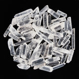 100G Natural Quartz Crystal Beads, Rock Crystal Beads, Nuggets, No Hole/Undrilled, for Wire Wrapped Pendant Making, 15~40x4~12x3~10mm