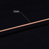 Round Copper Wire for Jewelry Making, Long-Lasting Plated, Raw(Unplated), 18 Gauge, 1mm, about 33 Feet(11 yards)/roll