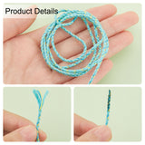 Polyester Cord, for Jewelry Making, Turquoise, 2mm, about 27.34 Yards(25m)/Roll