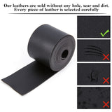 2M Flat Double Face Lychee Pattern Imitation Leather Band, Black, 50x1.8mm, about 2.19 Yards(2m)/Roll