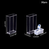 Plastic Bead Containers, Flip Top Bead Storage, For Seed Beads Storage Box, Rectangle, Clear, 5x2.7x1.2cm, Hole: 0.9x1cm