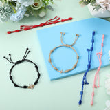 10Pcs 5 Colors Adjustable Braided Nylon Cord Link Bracelet Making, with 304 Stainless Steel Open Jump Rings, Mixed Color, Single Chain Length: about 6 inch(15cm), 2pcs/color