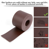 2M Flat Single Face Lychee Pattern Imitation Leather Band, Coconut Brown, 50x1.8mm, about 2.19 Yards(2m)/Roll