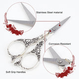 3cr13 Stainless Steel Scissors, with Zinc Alloy Handle, for Childern, Antique Silver, 11.45x5.05x0.65cm