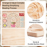 Wooden Bead Design Boards, DIY Beading Jewelry Organizer Making Tray, with Graduated Measurements, Rectangle, Moccasin, 30x38.5x1.2cm