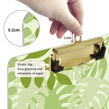 Acrylic Clipboards, Writing Board, Writing Instrument with Stainless Steel Clip, Rectangle, Leaf, 310x220x2mm